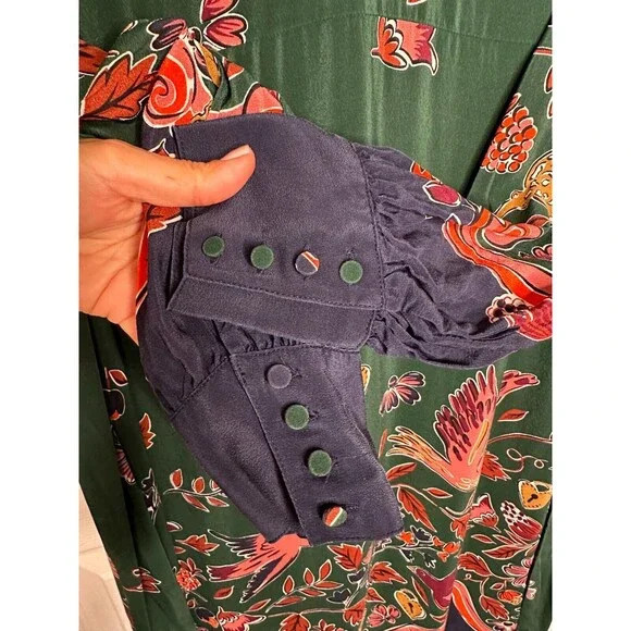 Boden Green Floral Midi Dress - Picture 4 of 15